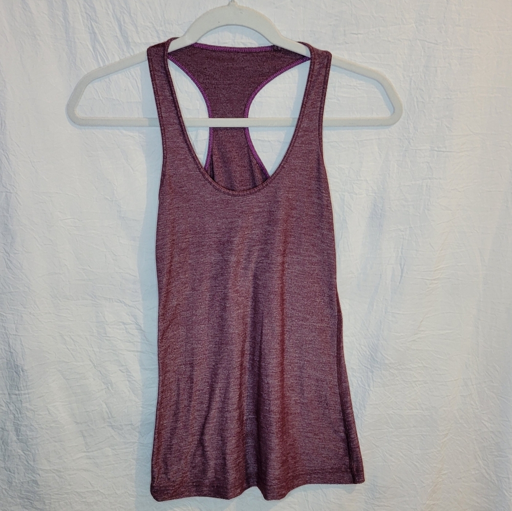 Lululemon Heathered Burgundy Cool Racerback Tank Top